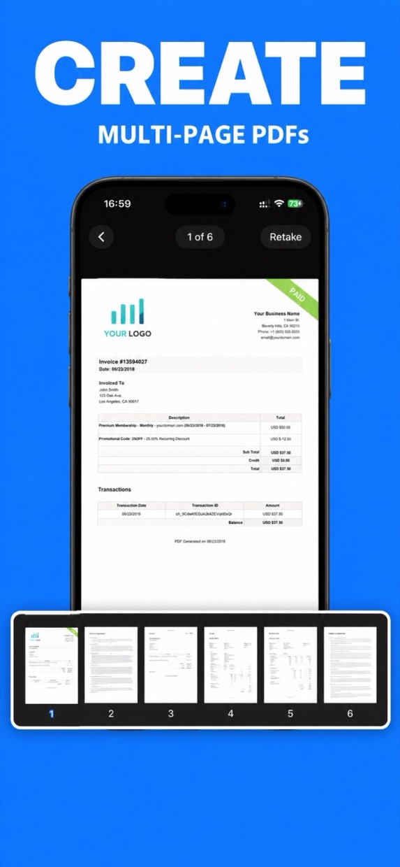 Create multi-page PDFs